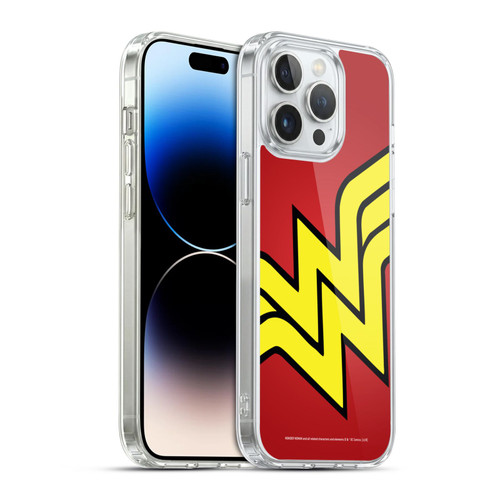 Wonder Woman DC Comics Logos Oversized Soft Gel Case for Apple iPhone 14 Pro Max
