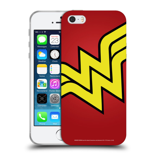 Wonder Woman DC Comics Logos Oversized Soft Gel Case for Apple iPhone 5 / 5s / iPhone SE 2016