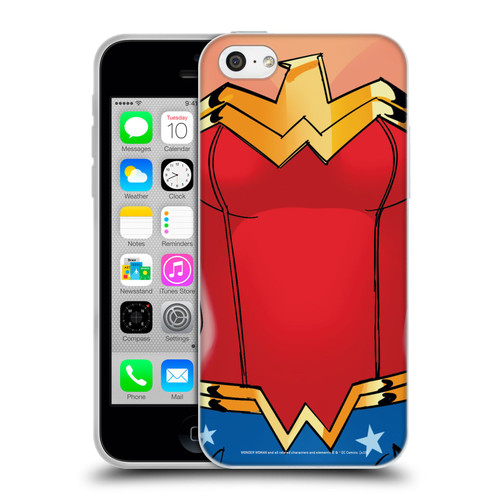 Wonder Woman DC Comics Logos Costume Soft Gel Case for Apple iPhone 5c