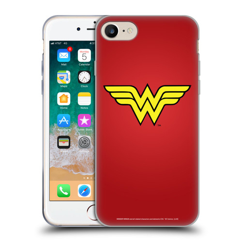 Wonder Woman DC Comics Logos Classic Soft Gel Case for Apple iPhone 7 / 8 / SE 2020 & 2022