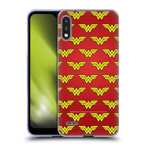 Wonder Woman DC Comics Logos Pattern Soft Gel Case for LG K22