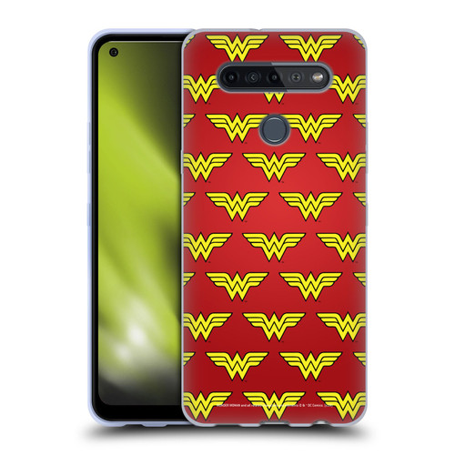 Wonder Woman DC Comics Logos Pattern Soft Gel Case for LG K51S