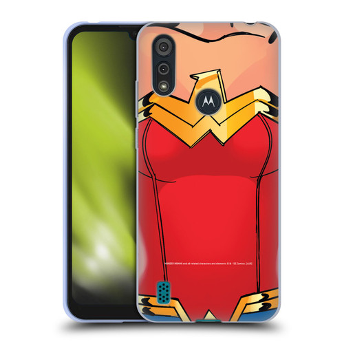 Wonder Woman DC Comics Logos Costume Soft Gel Case for Motorola Moto E6s (2020)