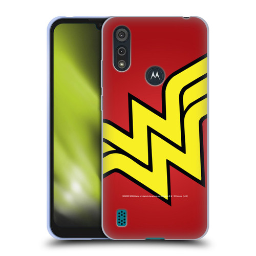 Wonder Woman DC Comics Logos Oversized Soft Gel Case for Motorola Moto E6s (2020)