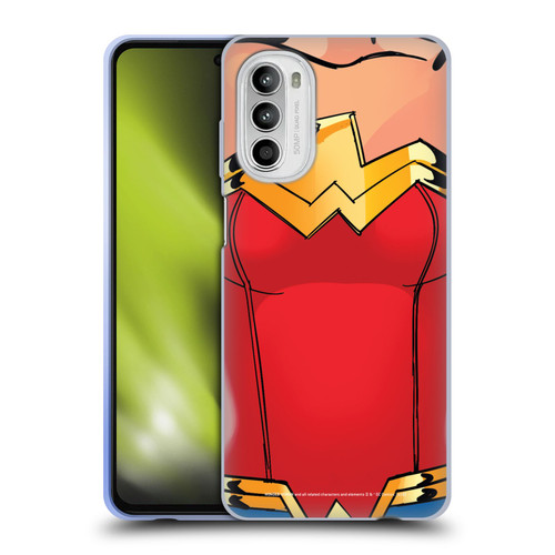Wonder Woman DC Comics Logos Costume Soft Gel Case for Motorola Moto G52