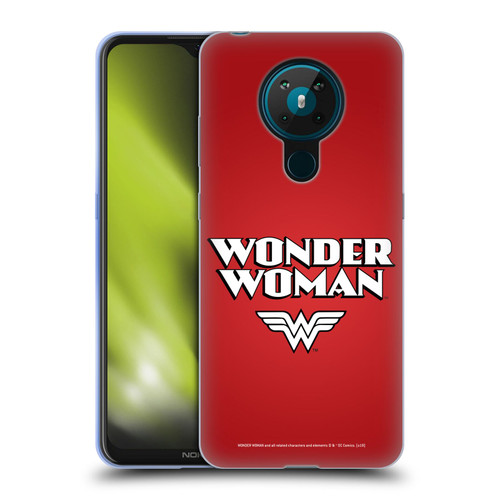 Wonder Woman DC Comics Logos Text Soft Gel Case for Nokia 5.3