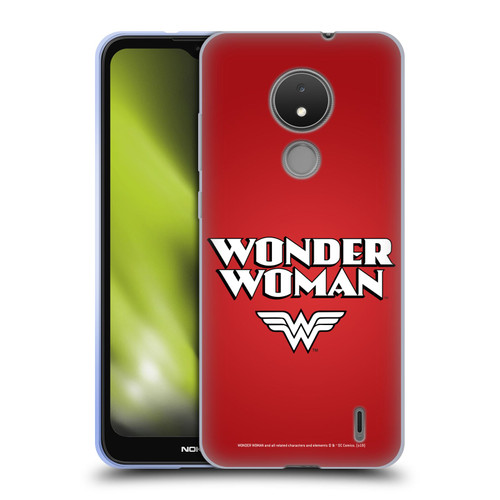 Wonder Woman DC Comics Logos Text Soft Gel Case for Nokia C21
