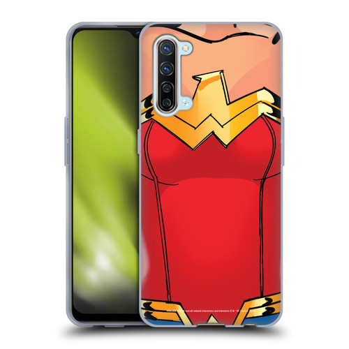 Wonder Woman DC Comics Logos Costume Soft Gel Case for OPPO Find X2 Lite 5G