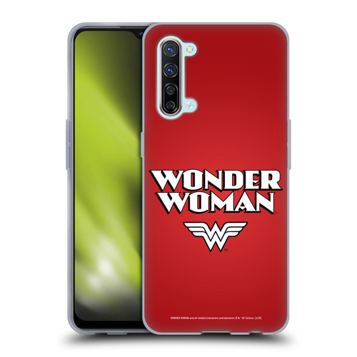 Wonder Woman DC Comics Logos Text Soft Gel Case for OPPO Find X2 Lite 5G