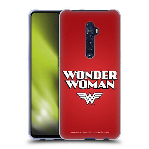Wonder Woman DC Comics Logos Text Soft Gel Case for OPPO Reno 2