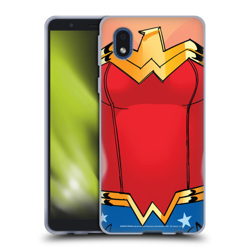 Wonder Woman DC Comics Logos Costume Soft Gel Case for Samsung Galaxy A01 Core (2020)
