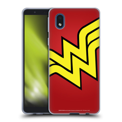 Wonder Woman DC Comics Logos Oversized Soft Gel Case for Samsung Galaxy A01 Core (2020)