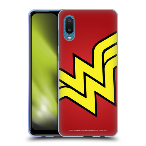 Wonder Woman DC Comics Logos Oversized Soft Gel Case for Samsung Galaxy A02/M02 (2021)