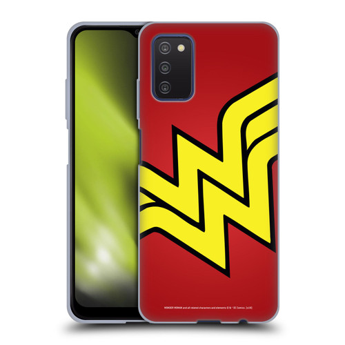 Wonder Woman DC Comics Logos Oversized Soft Gel Case for Samsung Galaxy A03s (2021)