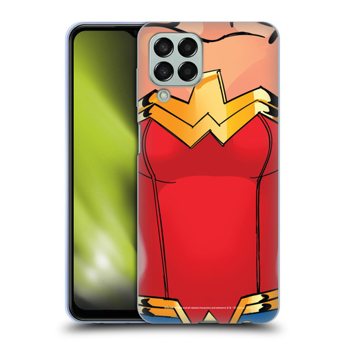 Wonder Woman DC Comics Logos Costume Soft Gel Case for Samsung Galaxy M33 (2022)