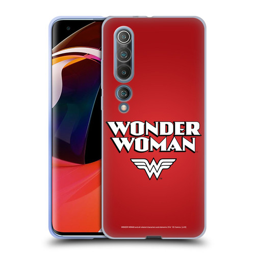 Wonder Woman DC Comics Logos Text Soft Gel Case for Xiaomi Mi 10 5G / Mi 10 Pro 5G