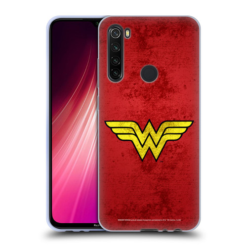 Wonder Woman DC Comics Logos Distressed Look Soft Gel Case for Xiaomi Redmi Note 8T