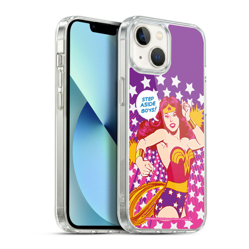 Wonder Woman DC Comics Vintage Art Step Aside Soft Gel Case for Apple iPhone 13