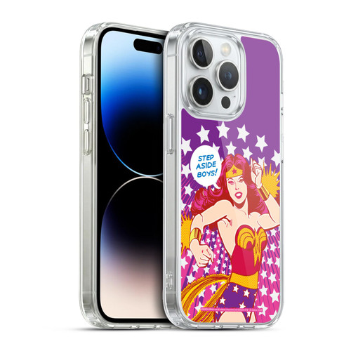 Wonder Woman DC Comics Vintage Art Step Aside Soft Gel Case for Apple iPhone 13 Pro & MagSafe