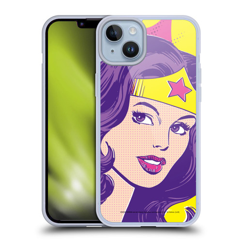 Wonder Woman DC Comics Vintage Art Pop Art Soft Gel Case for Apple iPhone 14 Plus