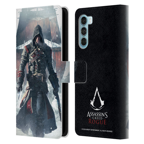 Assassin's Creed Rogue Key Art Shay Cormac Ship Leather Book Wallet Case Cover For Motorola Edge S30 / Moto G200 5G