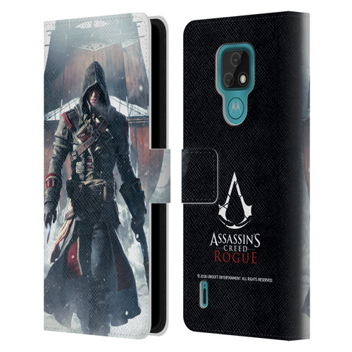 Assassin's Creed Rogue Key Art Shay Cormac Ship Leather Book Wallet Case Cover For Motorola Moto E7