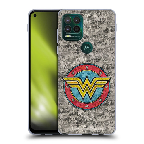 Wonder Woman DC Comics Vintage Art Comics Logo Soft Gel Case for Motorola Moto G Stylus 5G 2021