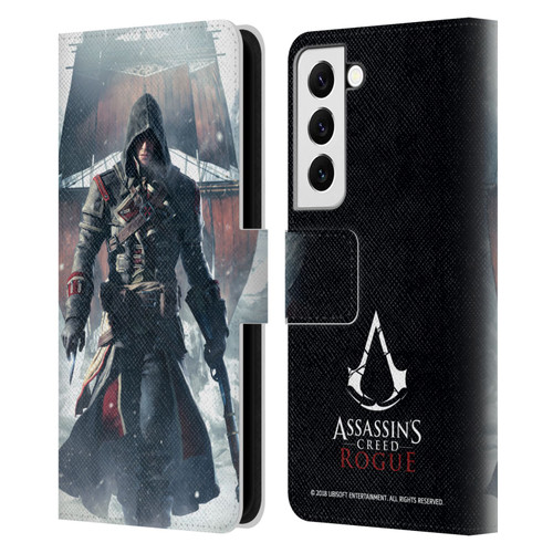 Assassin's Creed Rogue Key Art Shay Cormac Ship Leather Book Wallet Case Cover For Samsung Galaxy S22 5G