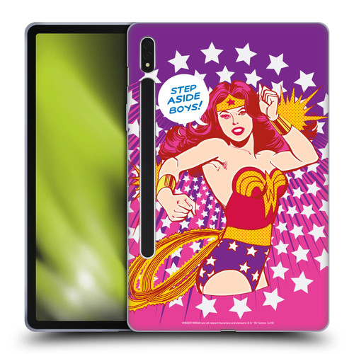 Wonder Woman DC Comics Vintage Art Step Aside Soft Gel Case for Samsung Galaxy Tab S8