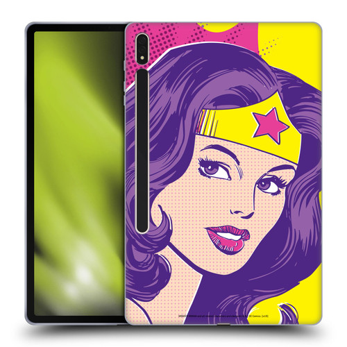 Wonder Woman DC Comics Vintage Art Pop Art Soft Gel Case for Samsung Galaxy Tab S8 Plus