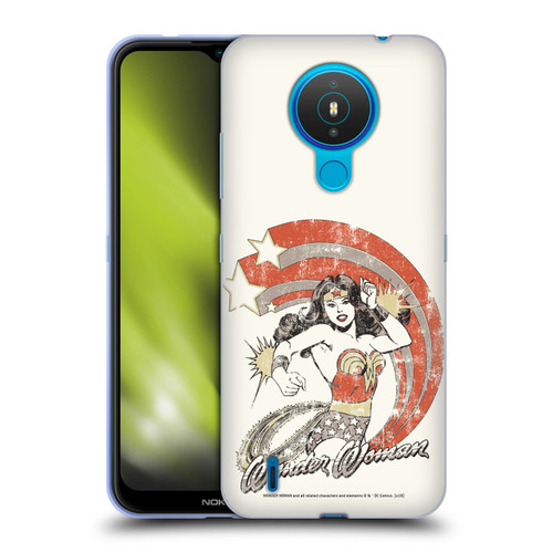 Wonder Woman DC Comics Vintage Art Distressed Look Soft Gel Case for Nokia 1.4