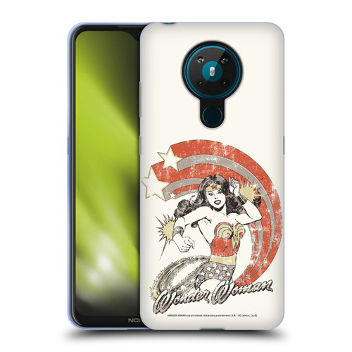 Wonder Woman DC Comics Vintage Art Distressed Look Soft Gel Case for Nokia 5.3