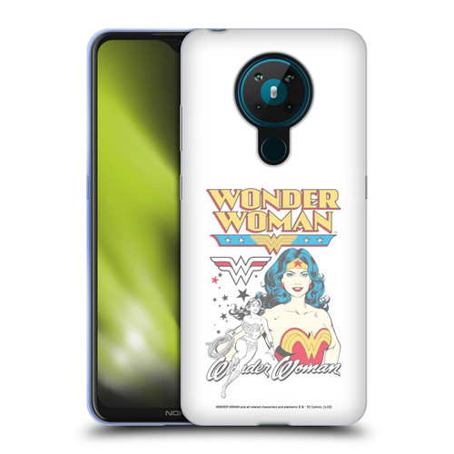 Wonder Woman DC Comics Vintage Art White Soft Gel Case for Nokia 5.3