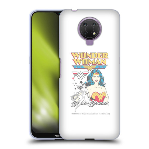 Wonder Woman DC Comics Vintage Art White Soft Gel Case for Nokia G10