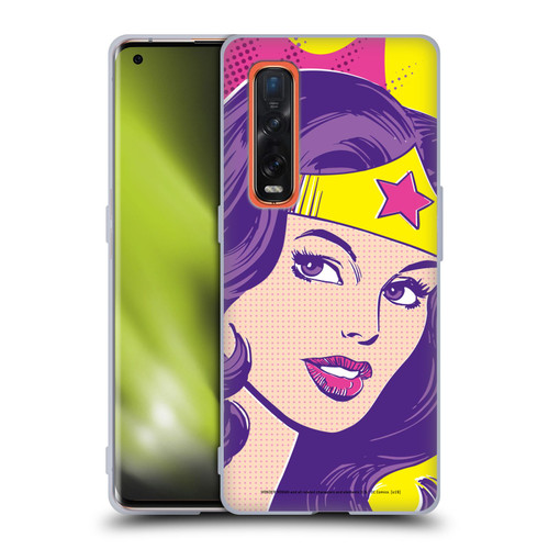 Wonder Woman DC Comics Vintage Art Pop Art Soft Gel Case for OPPO Find X2 Pro 5G