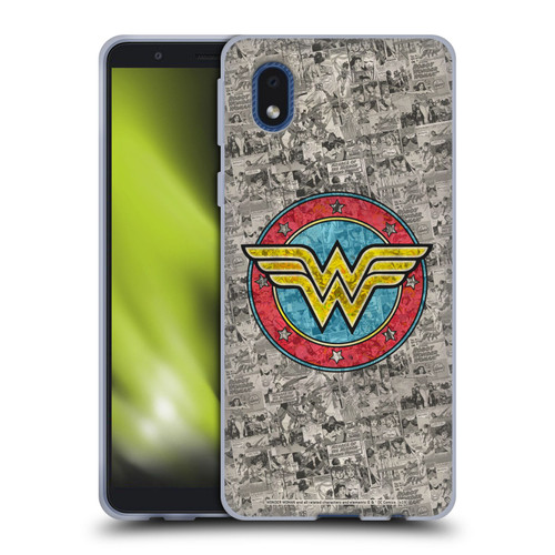 Wonder Woman DC Comics Vintage Art Comics Logo Soft Gel Case for Samsung Galaxy A01 Core (2020)