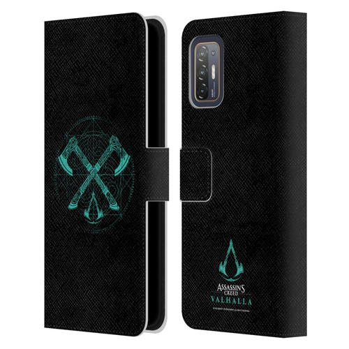 Assassin's Creed Valhalla Compositions Dual Axes Leather Book Wallet Case Cover For HTC Desire 21 Pro 5G