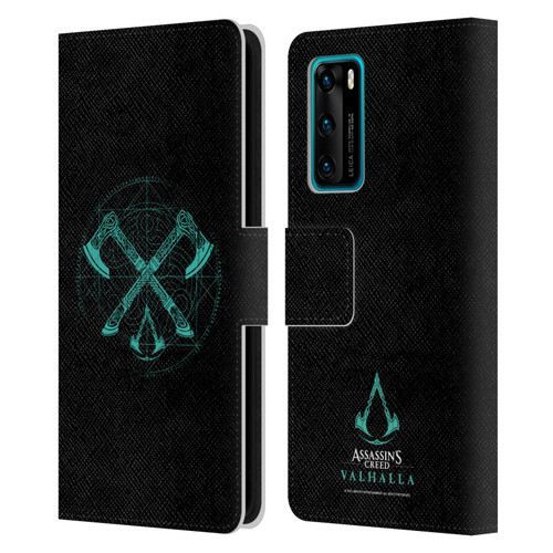 Assassin's Creed Valhalla Compositions Dual Axes Leather Book Wallet Case Cover For Huawei P40 5G