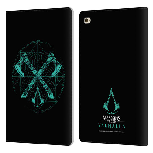 Assassin's Creed Valhalla Compositions Dual Axes Leather Book Wallet Case Cover For Apple iPad mini 4