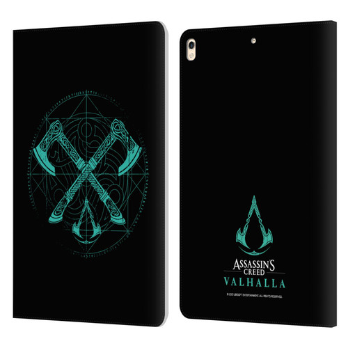 Assassin's Creed Valhalla Compositions Dual Axes Leather Book Wallet Case Cover For Apple iPad Pro 10.5 (2017)