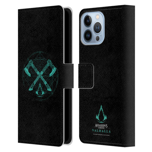 Assassin's Creed Valhalla Compositions Dual Axes Leather Book Wallet Case Cover For Apple iPhone 13 Pro Max
