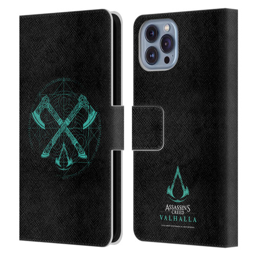 Assassin's Creed Valhalla Compositions Dual Axes Leather Book Wallet Case Cover For Apple iPhone 14