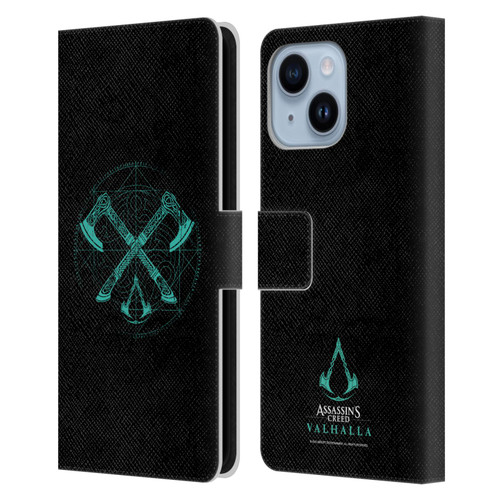 Assassin's Creed Valhalla Compositions Dual Axes Leather Book Wallet Case Cover For Apple iPhone 14 Plus
