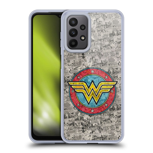 Wonder Woman DC Comics Vintage Art Comics Logo Soft Gel Case for Samsung Galaxy A23 / 5G (2022)