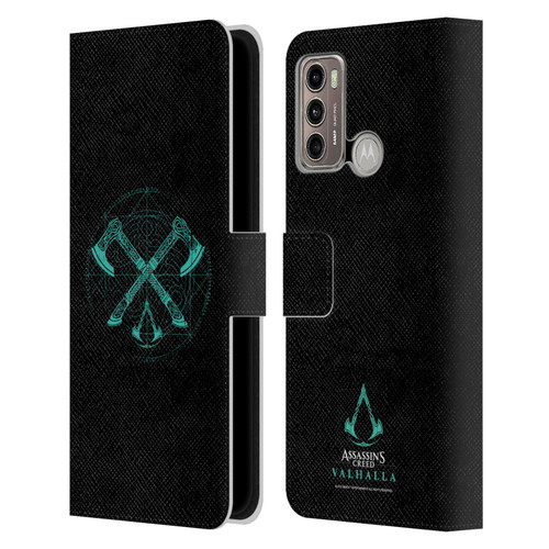 Assassin's Creed Valhalla Compositions Dual Axes Leather Book Wallet Case Cover For Motorola Moto G60 / Moto G40 Fusion
