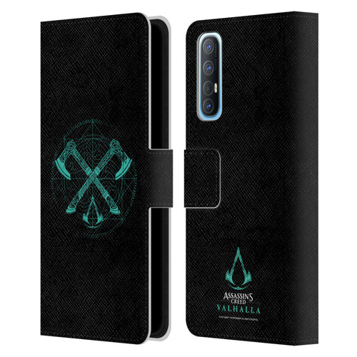 Assassin's Creed Valhalla Compositions Dual Axes Leather Book Wallet Case Cover For OPPO Find X2 Neo 5G
