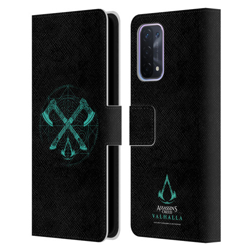 Assassin's Creed Valhalla Compositions Dual Axes Leather Book Wallet Case Cover For OPPO A54 5G