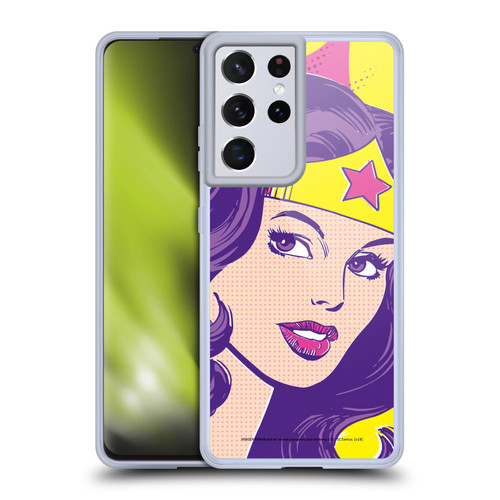 Wonder Woman DC Comics Vintage Art Pop Art Soft Gel Case for Samsung Galaxy S21 Ultra 5G