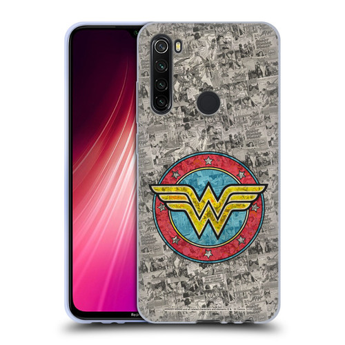 Wonder Woman DC Comics Vintage Art Comics Logo Soft Gel Case for Xiaomi Redmi Note 8T
