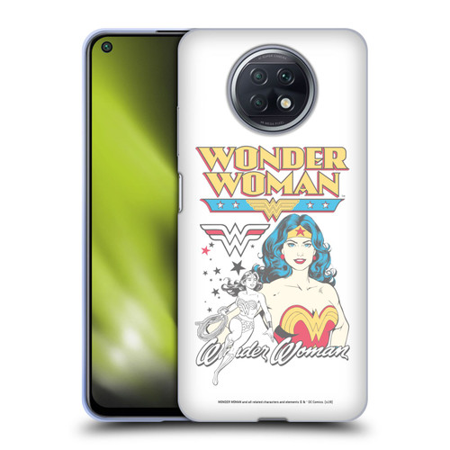 Wonder Woman DC Comics Vintage Art White Soft Gel Case for Xiaomi Redmi Note 9T 5G
